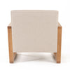 Modrest Sada Mid Century Modern Beige Linen & Chestnut Accent Chair Model VGRH-RHS-AZHT04