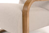 Modrest Sada Mid Century Modern Beige Linen & Chestnut Accent Chair Model VGRH-RHS-AZHT04