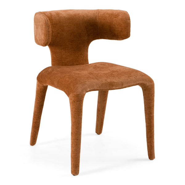Saehee Modern Rust Velvet Dining Chair