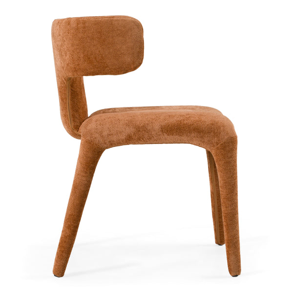 Saehee Modern Rust Velvet Dining Chair