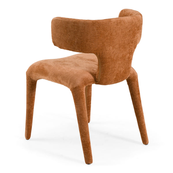Saehee Modern Rust Velvet Dining Chair