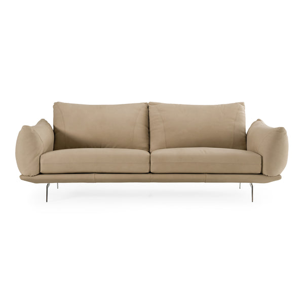 Saint Tropez Modern Italian Beige Leather Sofa