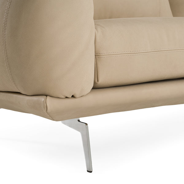 Saint Tropez Modern Italian Beige Leather Sofa