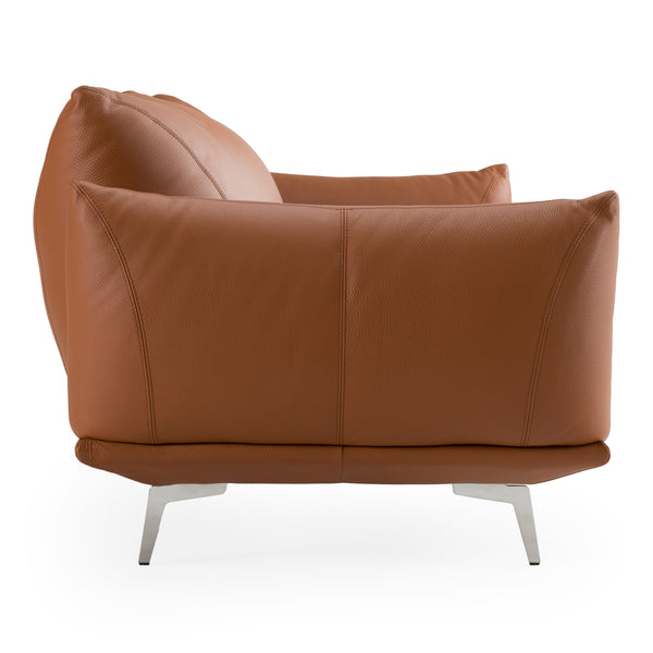 Saint Tropez Modern Italian Cognac Leather Sofa