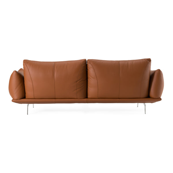 Saint Tropez Modern Italian Cognac Leather Sofa