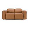 Sandstone Modern Brown Leather Sofa Set w/ Electric Recliners