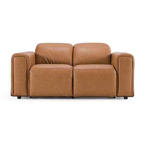 Divani Casa Sandstone Modern Brown Leather Sofa Set With Electric Recliners Model VGKV-KM.6120-SET-BRN