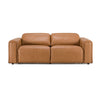 Sandstone Modern Brown Leather Sofa Set w/ Electric Recliners