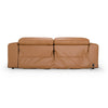 Sandstone Modern Brown Leather Sofa w/ 2 Electric Recliners