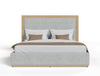 California King Nova Domus Santa Barbara Modern Grey Fabric & Natural Bed Model VGMABR-152-BED-CK