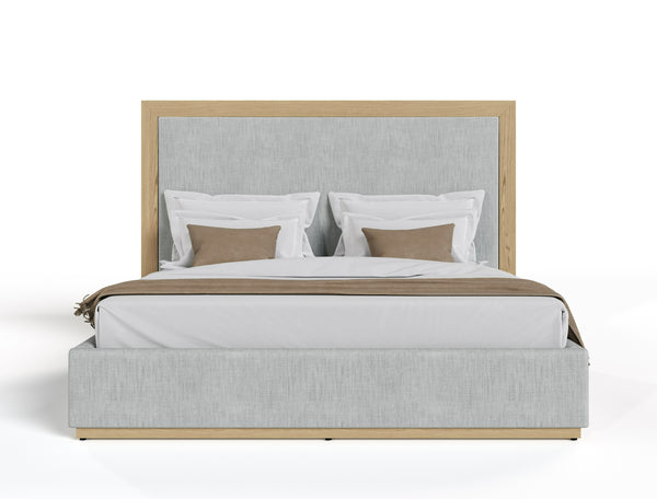 Nova Domus Santa Barbara Modern Grey Fabric & Natural Bedroom Set Model VGMABR-152-SET