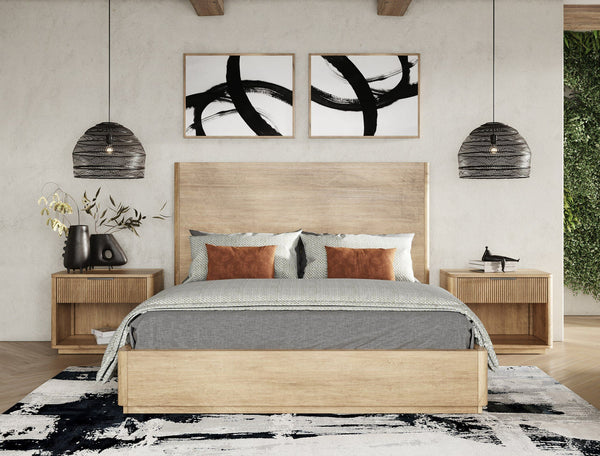 California King Nova Domus Santa Monica Modern Natual Oak Bed Model VGMABR-144-BED-CK