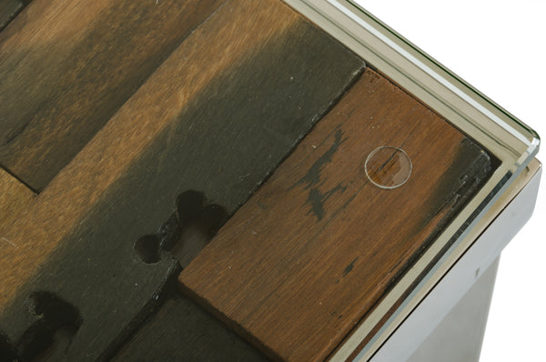 Modrest Santiago Modern Rectangular Wood Mosaic End Table Model VGEWF1193-1AB