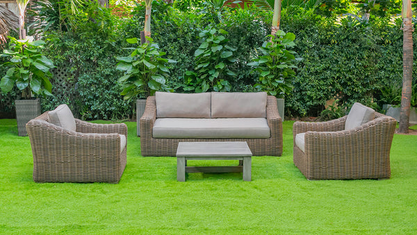 Renava Sapelo Outdoor Beige Wicker Sofa Model VGATRASF-125-8MM-SOFA