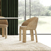 Sarkis Modern Beige Velvet Dining Chair