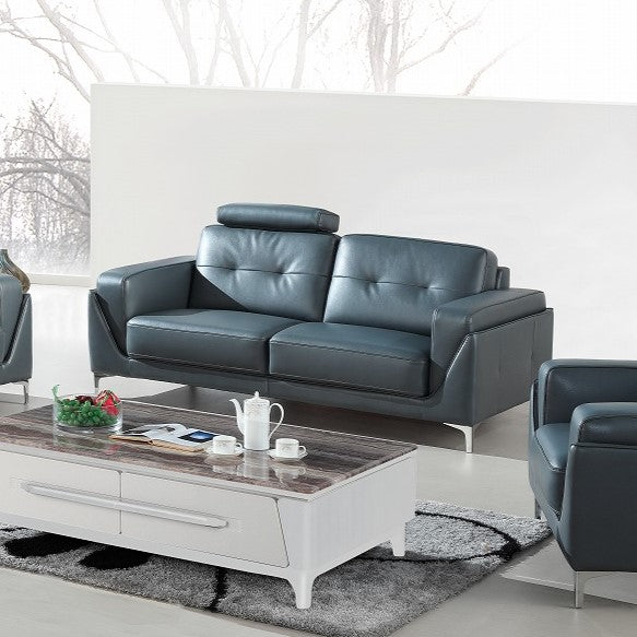 Divani Casa Markham Modern Grey Bonded Leather Sofa Model VGBNSBL-9211-GRY-SOFA