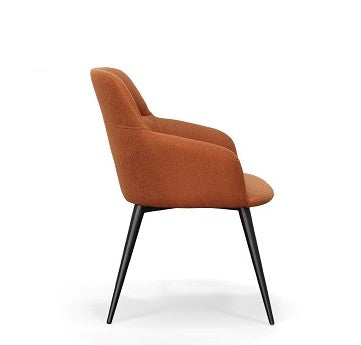 Modrest Scranton Modern Orange & Black Dining Chair Model VGYFDC1074-ORG-DC