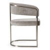 Sebastian Modern Grey Fabric + Stainless Steel Dining Chair