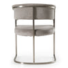 Sebastian Modern Grey Fabric + Stainless Steel Dining Chair