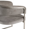 Sebastian Modern Grey Fabric + Stainless Steel Dining Chair
