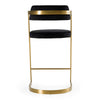 Shandra Black Velvet + Gold Counter Stool
