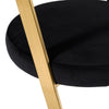 Shandra Black Velvet + Gold Counter Stool