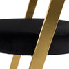Shandra Black Velvet + Gold Counter Stool