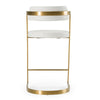 Modrest Shandra White Leatherette & Gold Counter Stool Model VGRH-RHS-CS-220-PU-WHT-CS