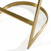 Shandra Beige Leatherette + Gold Counter Stool