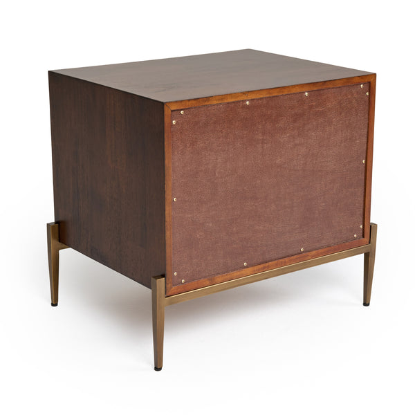 Modrest Shane Modern Acacia & Brass Nightstand Model VGNX-MEMPHIS-20144