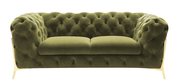 Divani Casa Sheila Transitional Green Fabric Loveseat Model VGCA1346-GRN-L