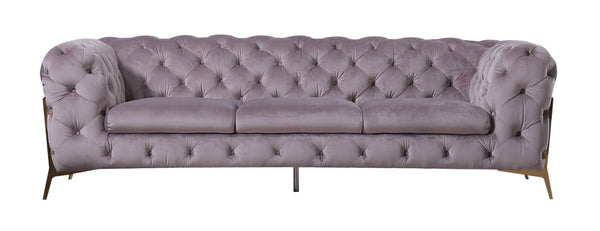Divani Casa Sheila Transitional Silver Fabric Sofa Model VGCA1346-SIL-S