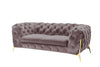 Sheila Transitional Silver Fabric Loveseat