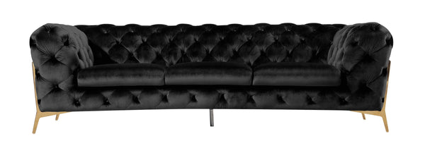 Divani Casa Sheila Transitional Black Fabric Sofa Model VGCA1346-BLK-S