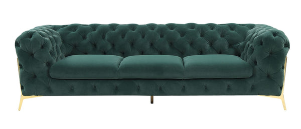Divani Casa Sheila Transitional Emerald Green Fabric Sofa Model VGCA1346-EM-GRN-S