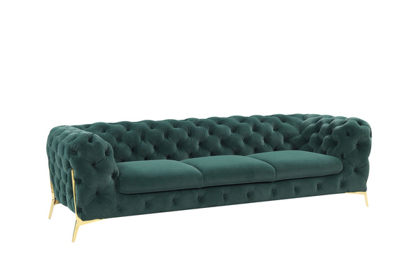 Divani Casa Sheila Transitional Emerald Green Fabric Sofa Model VGCA1346-EM-GRN-S