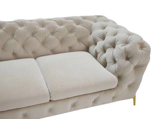 Divani Casa Sheila Transitional Beige Fabric Loveseat Model VGCA1346-BEIX-L
