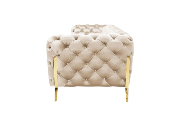 Divani Casa Sheila Transitional Light Beige Fabric Sofa Model VGCA1346-OBEI-S