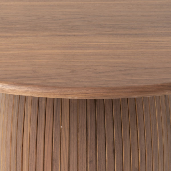 Sheridan Mid-Century Modern Walnut Round Dining Table