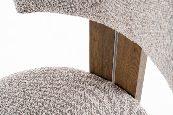 Modrest Sheridan Mid Century Modern Grey Fabric & Walnut Dining Chair Model VGDWJ1310-GRY