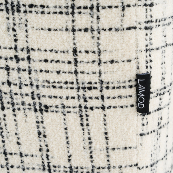 Modrest Shiloh Modern Off White & Black Fabric Bed Model VGEV-B070-WHTBLK