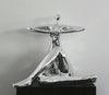 Modrest Lady Yoga Modern Silver Polyresin Sculpture Model VGSZ-0395-SIL