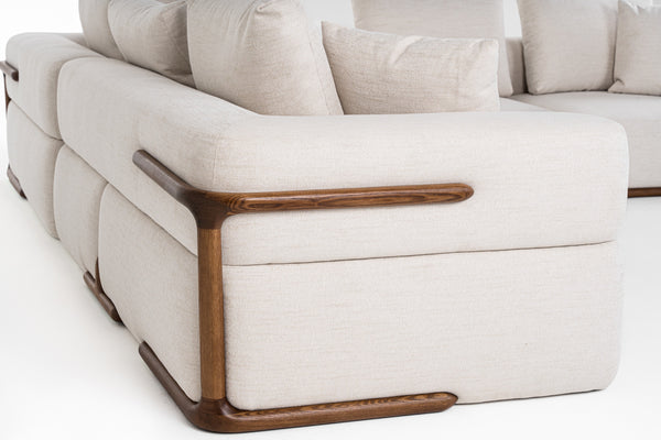 Divani Casa Simone Modern Off White Fabric Sectional Sofa Model VGCS-SF-23083