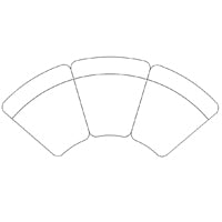 Divani Casa Simpson Contemporary Dark Grey Fabric Curved Modular Sectional Sofa With Throw Pillows 3 Piece Sectional Model VGOD-ZW-23018-GRY-MOD-3-Piece Sectional