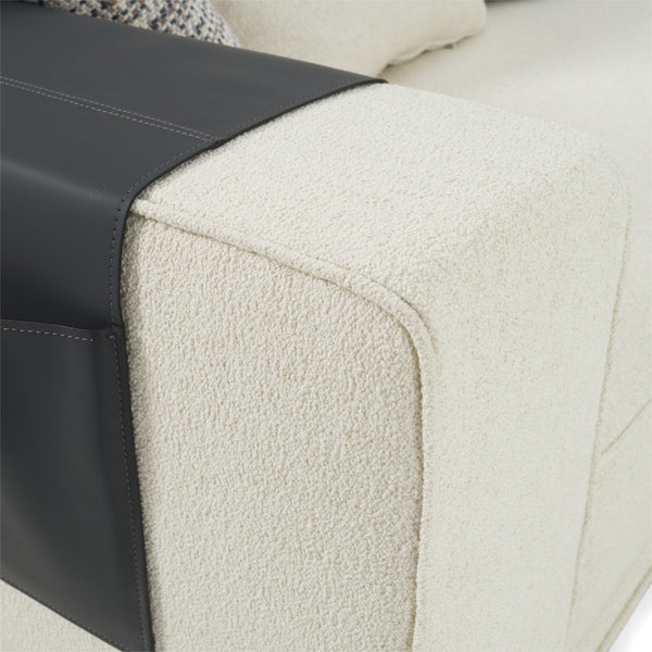 Lamod Siret Modern Ivory Fabric Modular Sectional With Coffee Table Model VGBB-HR-SOFA-IVY