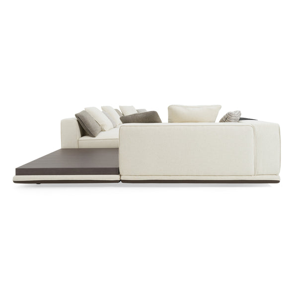 Lamod Siret Modern Ivory Fabric Modular Sectional With Coffee Table Model VGBB-HR-SOFA-IVY