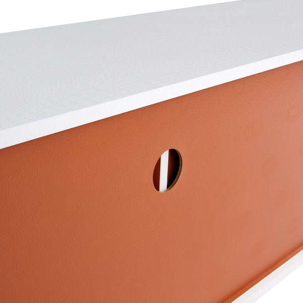 A&X Skyline Modern White Crocodile Tv Stand Model VGUNAK588-230