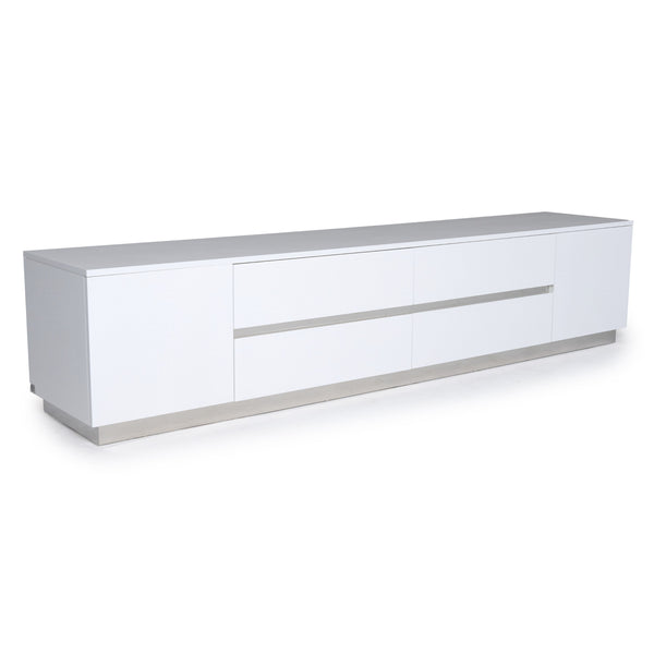 A&X Skyline Modern White Crocodile Tv Stand Model VGUNAK588-230