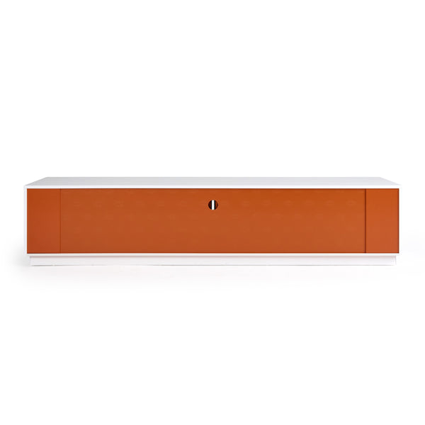 Skyline Modern White Crocodile TV Stand