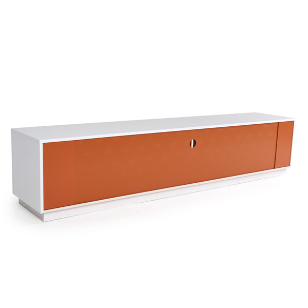 Skyline Modern White Crocodile TV Stand